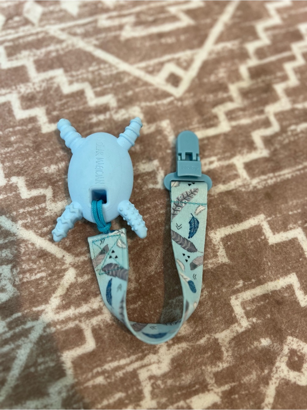 Molar Magician Light Blue Silicone Teether EUC